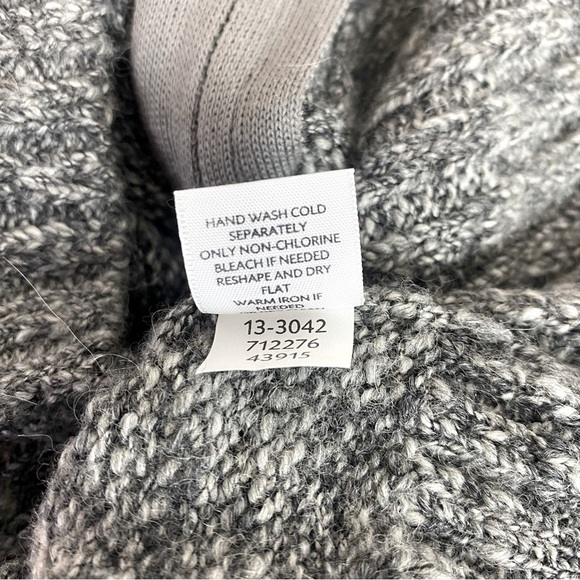 J.Jill Grey Marled Wool Alpaca Blend Zip Up Vest Size S - Picture 7 of 7